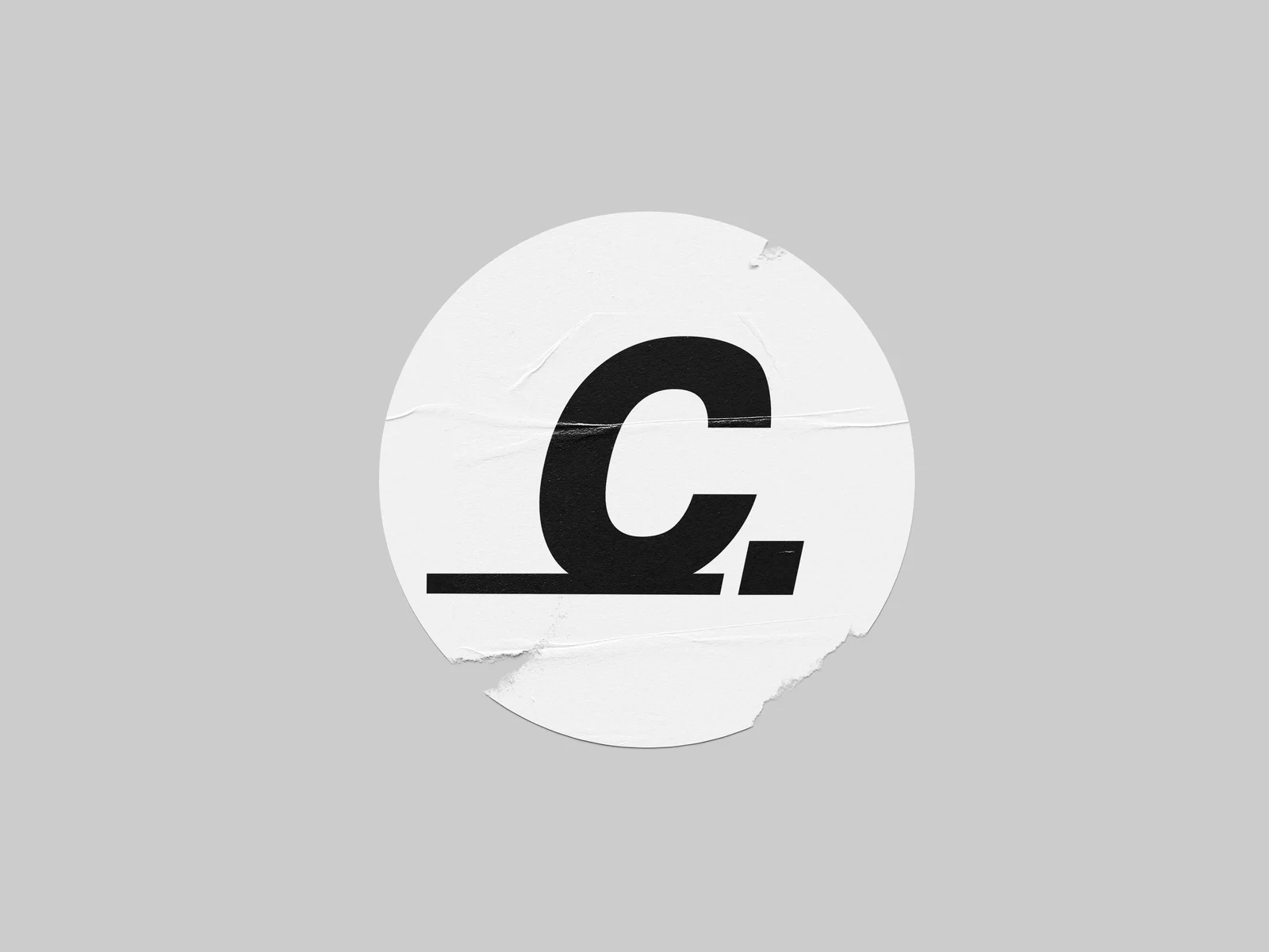 Cibarius, logotipo su adesivo: brand identity per un artista digitale