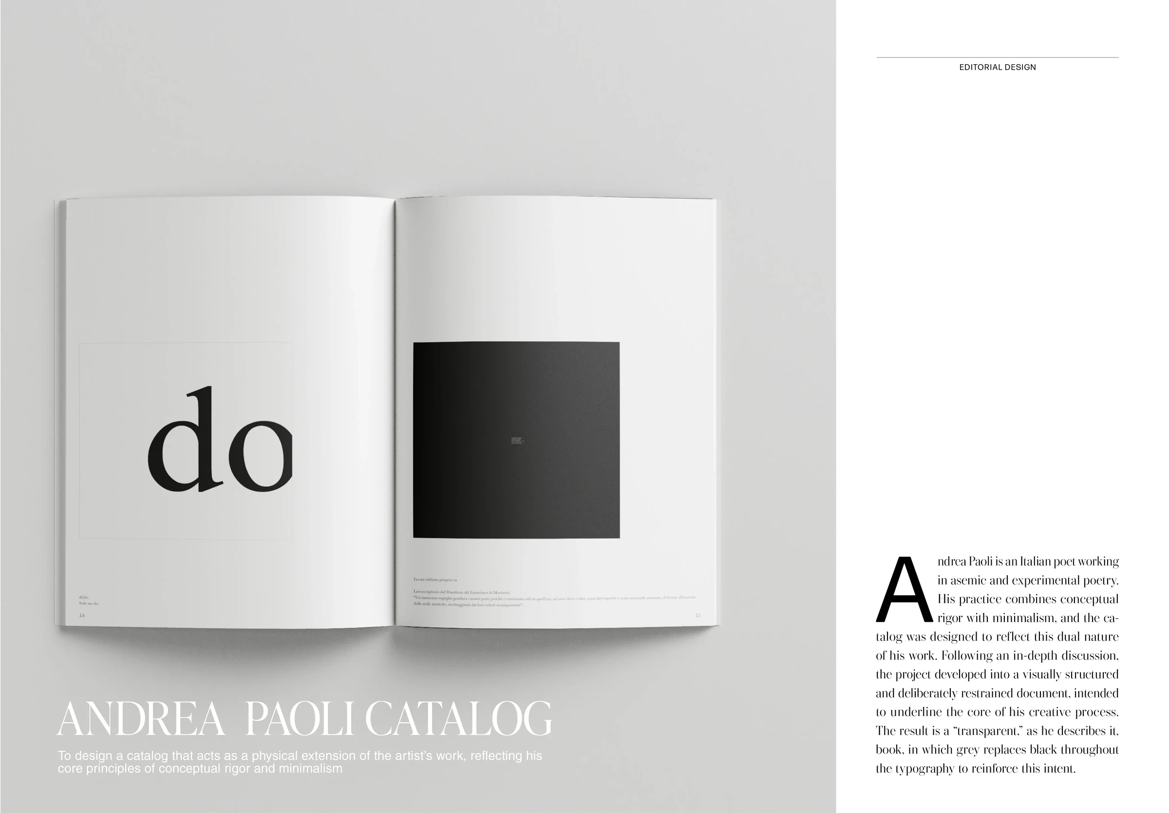 Cover and editorial approach of Andrea Paoli's monograph