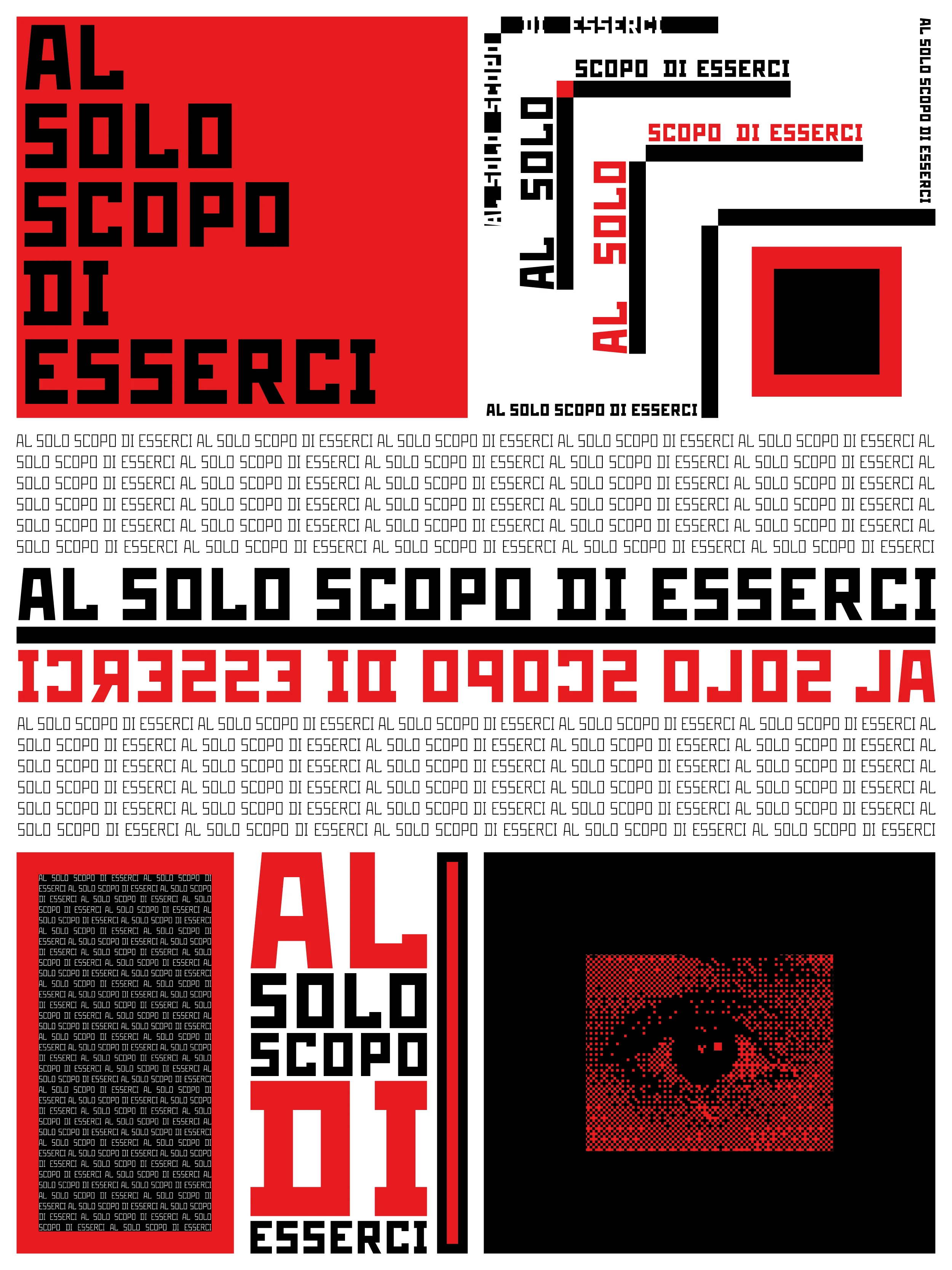 Esserci — typographic composition and conceptual poster design