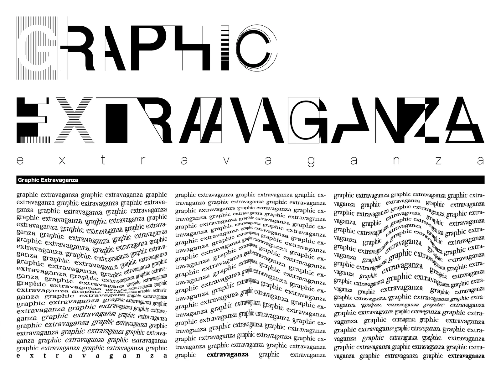 Graphic Extravaganza, poster tipografico sperimentale: graphic design e ricerca visiva